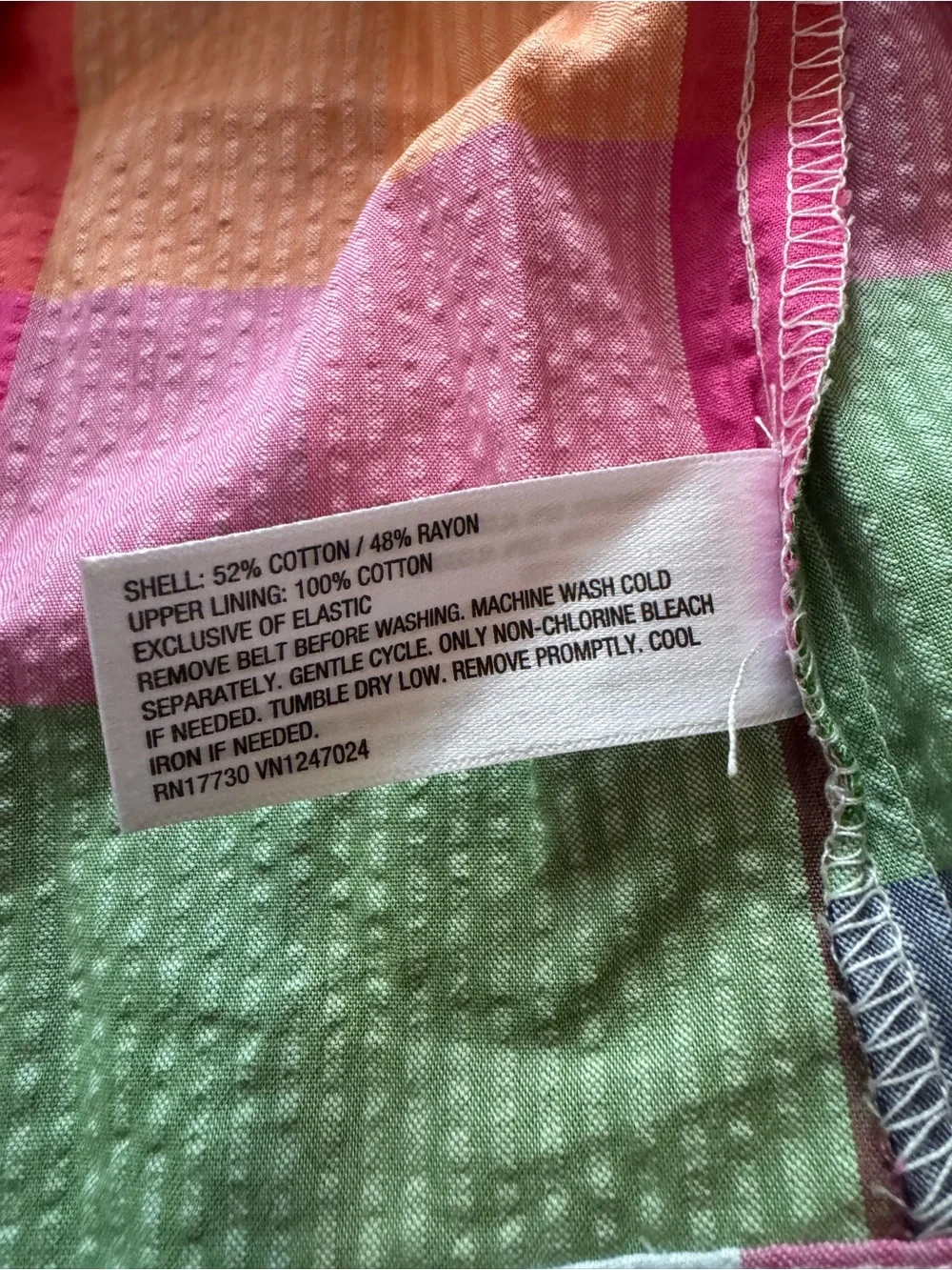 kate spade Multicolor Plaid Dress – Pink, Green, Orange, Purple, White - M
